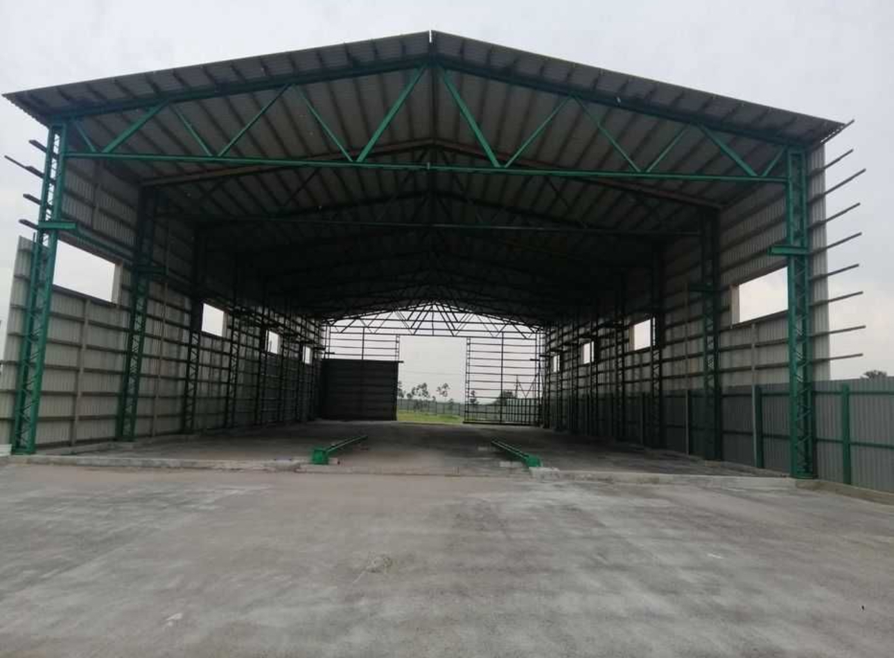 Мотаж кровли производственных ангаров